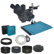 Microscópio estereoscópico trinocular de solda, 7x-45x, + 38mp, hdmi, usb, vídeo digital, ferramentas de reparo, cirurgia de joias pcb 2024 - compre barato