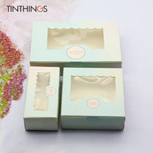 20PCS Wedding Packaging Box With Window Food Candy Paper Boxes Wedding Invitation Party Favors Chocolate Cake Party Cardboard 2024 - buy cheap