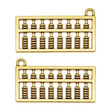 Julie Wang 4PCS Artificial Abacus Charms Antique Gold Alloy Chinese Lucky Calculator Pendants Bracelet Jewelry Making Accessory 2024 - buy cheap