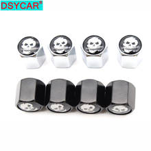 DSYCAR 4Pcs/Set Car Styling Zinc Alloy Car Tire Valve Caps Wheel Tires Tire Stem Air Cap Airtight Covers 2024 - buy cheap