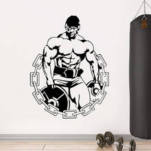 Colorful Muscle Man Wall Sticker Art Wallpaper For Kids Room Living Room Home Decor Wall Decoration Murals 2024 - buy cheap