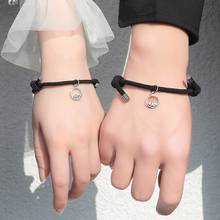 2 Pcs/set Alloy Couple Creative Bracelet Stainless Steel Friendship Rope Men And Women Jewelry Gift 2024 - buy cheap