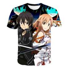 2022 Sword Art Online T-Shirts Anime Game SAO 3D Print Streetwear Men Women Casual Oversized T Shirt Harajuku Tees Tops Clothing 2024 - buy cheap