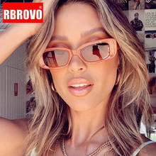 RBROVO Small Rectangle Sunglasse Women 2021 Vintage Eyewear Women/Men Square Retro Eyeglasses Women Luxury Brand Gafas De Sol 2024 - buy cheap