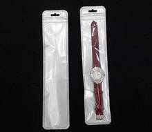 Long Transparent Plastic Self Adhesive Watch Packaging Bag Clear OPP Poly Jewelry Package Pouch Bags With Hang Hole 100Pcs 2024 - buy cheap
