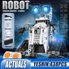 Yeshin-Robot eléctrico teledirigido de alta tecnología para niños, juguetes creativos de bloques de construcción, Control remoto, Robot inteligente, regalos de navidad 2024 - compra barato
