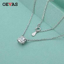 OEVAS 100% 925 Sterling Silver Sparkling High Carbon Diamond Pendant Necklace For Women Engagement Party Fine Jewelry Wholesale 2024 - buy cheap