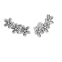 Dazzling Daisies Clear CZ Earrings Stud Elegant Jewelry Making 925 Original Silver Fashion Earring Studs 2024 - buy cheap