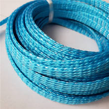 12meter PET Cable Sleeves 8mm blue Transparent PP Cotton yarn elasticity Braid Wire snakeskin Nylon mesh signal cable sets 2024 - buy cheap