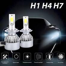 2Pcs C6 H1/H4/H7 Car LED Headlight Bulb 6000K Super Bright Light Driving Lamp 2024 - buy cheap