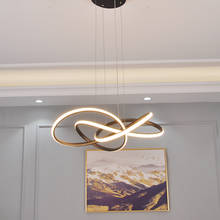Luminária pendente de led, preto/branco, design moderno, para sala de estar, quarto, suspensa, restaurante, cozinha, fixação de lâmpada 2024 - compre barato
