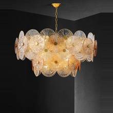 Art Deco LED Postmodern Round Glass Iron Designer Lustre Suspension Luminaire Lampen Pendant Lights Pendant light For Foyer 2024 - buy cheap