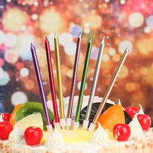 6Pcs Multicolor Safe Flame Long Pencil Candles Birthday Cake Topper Cupcake Ornament Wedding Party Supplies Home Decoration 2024 - buy cheap