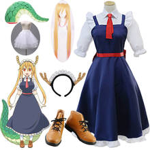 Disfraz de Anime Toru para Cosplay, peluca y vestido de la dama de dragón Kobayashi, accesorios de cola de dragón para Halloween y Carnaval 2024 - compra barato