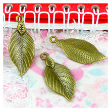 30pcs 35.4*15MM Antique Bronze Plated Tree leaf Charms Zinc Alloy Charms Pendants DIY Jewelry Findings 2024 - buy cheap