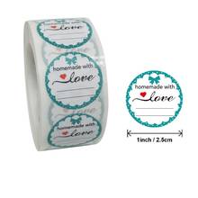 Etiquetas redondas "hechas a mano con amor" para decoración de Baby Shower, paquete de hornear, paquete de papelería, 50-500 Uds. 2024 - compra barato
