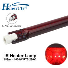 HoneyFly-lámpara halógena infrarroja J189, tubo calentador de 220V, 1000W, 189mm, R7S, espiral única para secado por calor, tubo de vidrio de cuarzo, 5 uds. 2024 - compra barato