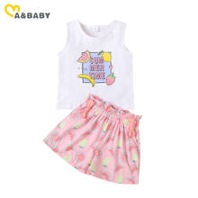 Ma & Baby-Conjunto de Ropa para Niñas pequeñas de 1 a 5 años, chaleco con estampado de frutas, Tops, pantalones cortos de sandía, trajes informales, trajes para niños 2024 - compra barato