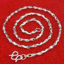 Ожерелье BOCAI S999 из серебра 2021 пробы, модное ожерелье из серебра в форме обуви, слиток из чистого серебра, популярные ювелирные изделия для мужчин и женщин 2024 - купить недорого