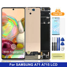 Tela lcd, touch screen, 6.7 '', original, para samsung galaxy a71, digitalizador, montagem, para samusng, a715, a715f, a715fd 2024 - compre barato