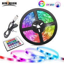 USB Powered LED Light Strip with Remote Non-Waterproof RGB 2835 Color Changing LED Strip TV Backlights for Home Decoration TV PC 2024 - buy cheap