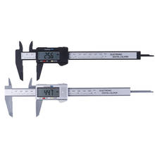 Calibrador Vernier Digital electrónico, herramienta de medición de micrómetro, de fibra de carbono y plástico de 6 pulgadas, 0-150 Mm 2024 - compra barato
