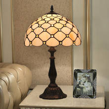 Настольная лампа Тиффани 30 см, американский простой прикроватный светильник для спальни, ретро креативный светильник из смолы E27 2024 - купить недорого