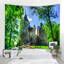 Nature tree tapestry wall hanging forest castle fairytale hippie wall hanging bohemian style home ranch art decoration 2024 - buy cheap