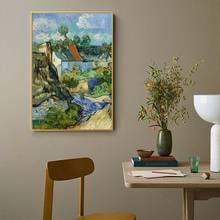 Van Gogh Wheat Field Farmhouse Landscape Oil Painting Classic Abstract Canvas Printings Wall Art Poster and Print Home Decor 2024 - buy cheap