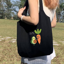 Bolsa de ombro da lona das mulheres do saco bonito do abacate da sacola do abacate das senhoras ocasionais do simper eco sacos de compras estudantes saco de escola do abacate 2024 - compre barato