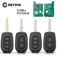 KEYYOU 2/3 Btn Remote Car Key for Renault Sandero Dacia Logan Lodgy Dokker Duster Trafic Clio4 Master3 433mhz PCF7961M 4A Chip 2024 - buy cheap