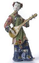 Painted porcelain classic figures lady with PIPA Chinese style ancient woman antique statue figurine decorations 2024 - buy cheap