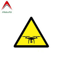 Etiqueta do carro de advertência aliauto cuidado drones reflexivo decalque pvc para nissan suzuki peugeot skoda lada kia mazda subaru, 11cm * 9cm 2024 - compre barato