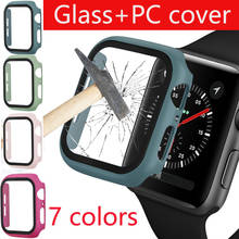 Cubierta de reloj para Apple Watch Case 6/5/4 40MM/44MM PC, marco de parachoques con película protectora de vidrio para IWatch 321, banda de 38MM/42MM 2024 - compra barato