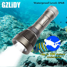 Powerful Diving LED Flashlight IP68 Dive Torch Rotary Switch Underwater Light Can Dive 100 Meters Using 18650/26650 Battery 2024 - buy cheap