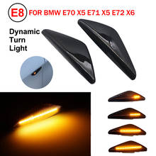 2Pcs For BMW E70 X5 E71 X5 E72 X6 F25 X3 Smoked Lens Car Front Dynamic Amber LED Side Marker Light Turn Signal Lamp 2024 - buy cheap