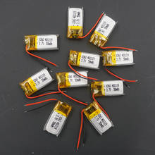 Xinj-bateria de lítio polímero 3.7v 50 mah lipo, 10 peças, bluetooth, headset, óculos, tocador de música, relógio inteligente 2024 - compre barato
