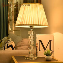 Lâmpada de mesa alta cristal k9, lâmpada de mesa quente moderna para decoração de casa, quarto, lâmpada de mesa para sala de estar, modelo de quarto 2024 - compre barato