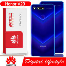Оригинальный задний корпус для Huawei Honor View 20, задняя крышка, аккумулятор, стекло для Honor V20, задняя крышка с клейкой наклейкой 2024 - купить недорого