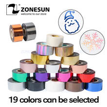 ZONESUN 5cm Gold Silver Red Rose Hot Stamping Foil Paper Transparent Color width/Roll Customized Size DTY Brass Mold Foil 120m 2024 - buy cheap