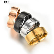 UAH ew llega anillo de acero inoxidable para papá grabado Love You Dad, anillo para hombres, joyería 2024 - compra barato