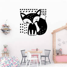 Nordic Style Forest Animals fox Cartoon Wall sticker Decals For Children's Room Decoration decals Bedroom decor Vinyl ph282 2024 - buy cheap