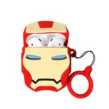 Marvel Iron Man Silicone Wireless Bluetooth Earphone Case for Air Pods 2 Box Storage Bag for AirPods 1 Protective Soft Cover 2024 - buy cheap