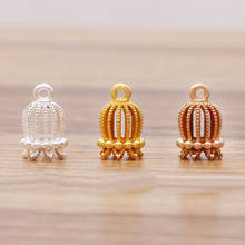 100pcs Zinc Alloy Metal Casted Crown Tassel End Beads Caps Charms Findings DIY Women Dangle Tassel Earrings Jewelry Accessories 2024 - buy cheap
