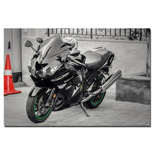 Póster de motocicleta Kawasaki Ninja ZX14 R, lienzo de tela, pintura impresa para decoración del hogar, imagen artística de pared 2024 - compra barato