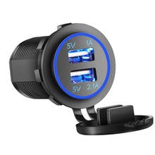 Car Motorcycle Dual USB Charger LED Display for Honda Hrv Civic Accord Cr-v Freed Pilot Odyssey Fit City BR-V Mobilio WR-V 2024 - buy cheap