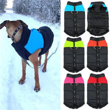 Утолщенная теплая зимняя одежда для собак, пальто, жилет для щенков, водонепроницаемая Женская одежда для маленьких, средних и больших собак, куртки 2024 - купить недорого