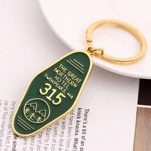 Wholesale 10 Pcs TV show Twin Peaks Keychains Green Prismatic Keychain The Great Northern Hotel Room # 315 Gift Car Tag Jewelry 2024 - buy cheap