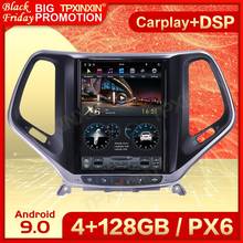 Carplay 2 Din Android 9 Tesla Multimedia Stereo For Jeep Cherokee 2014 2015 2016 2017 2018 WiFi Navi Video Audio Radio Head Unit 2024 - buy cheap