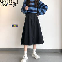 Plus Size 5XL Streetwear Harajuku Long Skirts For Women Elegant Elastic High Waist Maxi Skirt Black Khaki Army Green Cargo Skirt 2024 - buy cheap